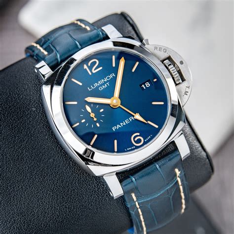 panerai luminor gmt blue|luminor panerai tourbillon price.